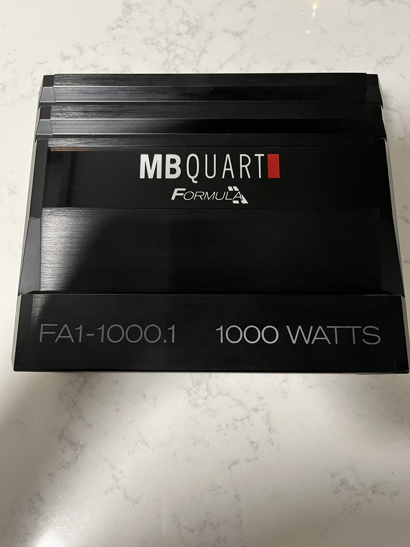 MB Quart FA1-1000.1 Mono Channel Car Audio Amplifier (Black) - Class SQ Amp, 1000-Watt, 1 Ohm Stable, Variable Electronic Crossover, LED System Protec