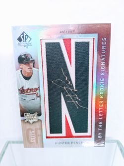 ASTROS HUNTER PENCE 2007 AUTOGRAPH CARD AND PATCH AUTHENTIC