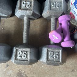 25 Lbs  Dumbbells 