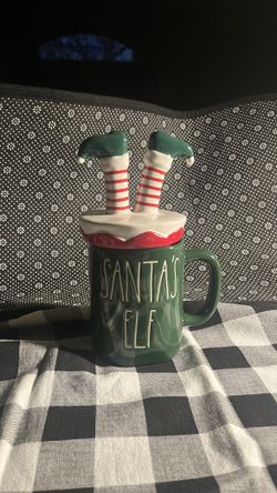 Rae Dunn Santa’s Elf with lid