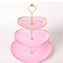 3-Tier Heart Shaped Cake Stand For Creative Wedding, Birthday Party, Candy, Dessert, Afternoon, High Tea Valentins Day, Valentines Wedding, Birthday