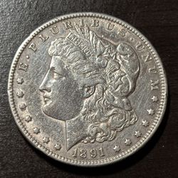 $1 1891 CC. Morgan Dollar. Collectible Coin 