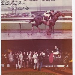 1980 Santa Anita Handicap |Horse SPECTACULAR BID| 1st place Inscribed Photograph