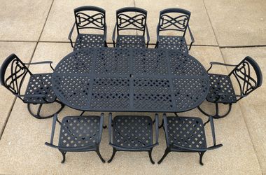Hanamint Heavy Outdoor Patio Furniture 8 Seat Dining set-7ft table
