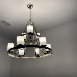 2 new brushed nickel dining/entryway Chandeliers 