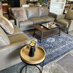 Leather Sofa Loveseat And Chair Set 