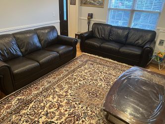 3 Piece Leather Couch Set With Coffee Table