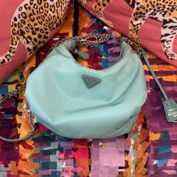 Prada Limited Edition Nylon 2006 Re Edition Bag In A Beautiful Mint  Color Excellent Condition For An Excellent Price! Can’t Get This Item Anymore!!! 