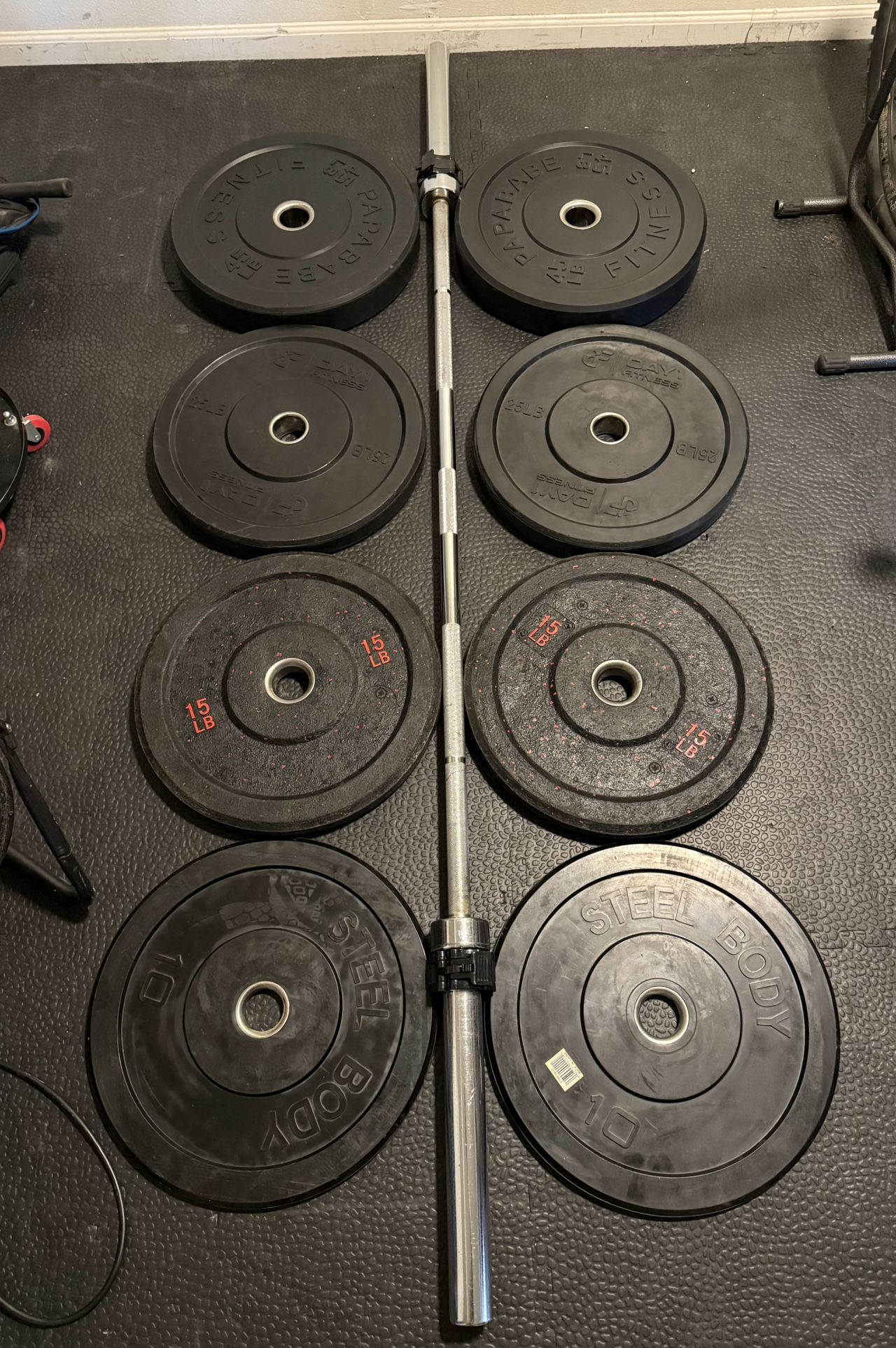 Bumper Plate Set With Bar