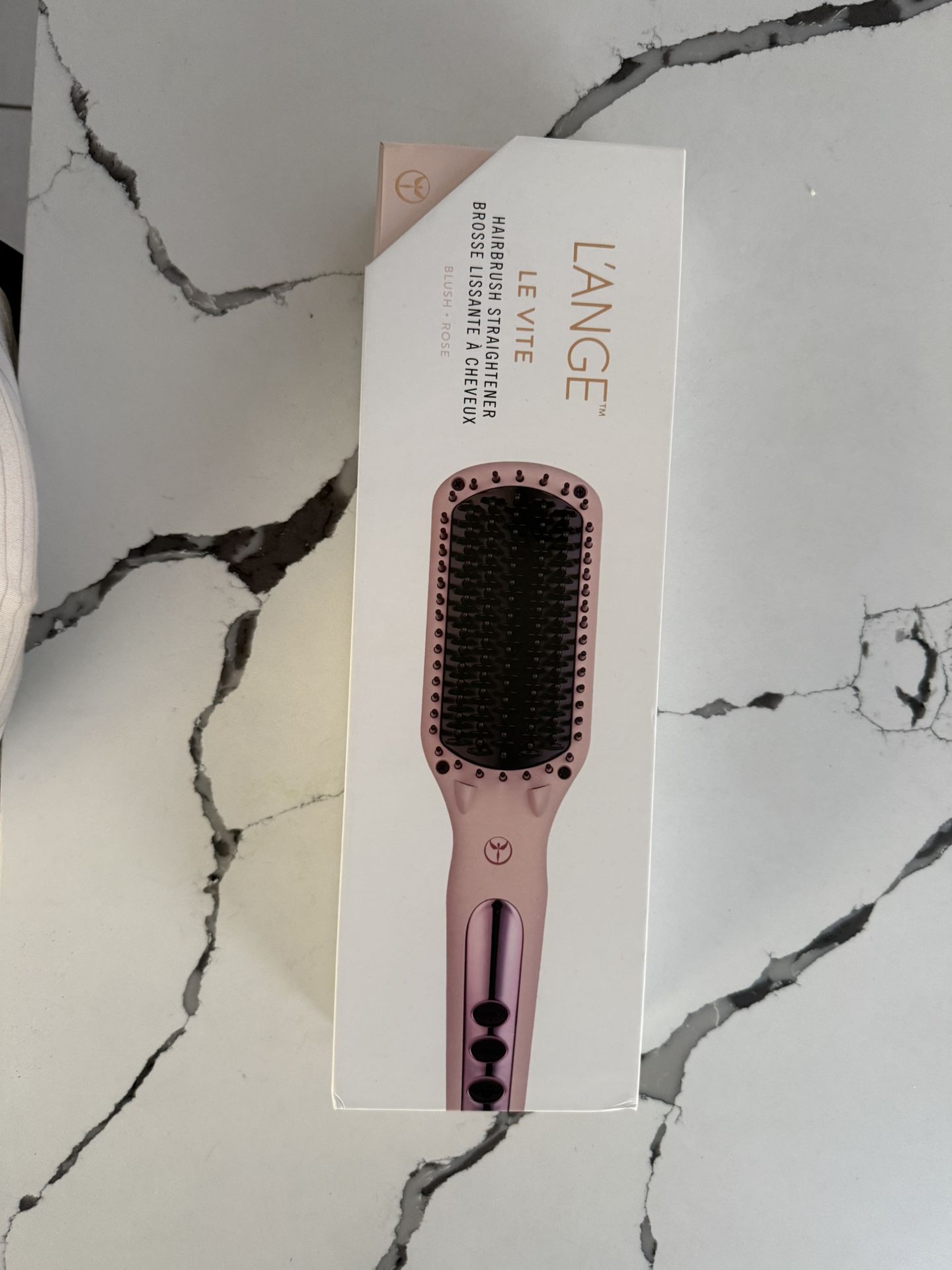 ✨ L’ANGE Le Vite Hair Brush Straightener – Blush Rose (NEW) ✨