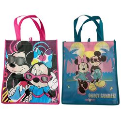 Disney Mickey And Minnie Mouse Reusable Bags For Gifts, Grocery, School Etc.. - 12 Pk