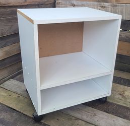 Melamine TV Stand/Printer Cart/Small Storage on wheels!
