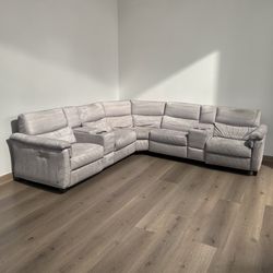 ELECTRIC RECLINER SECTIONAL SOFA COUCH ( NUTUZZI ) 