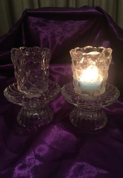 Partylite Quilted Crystal Pair