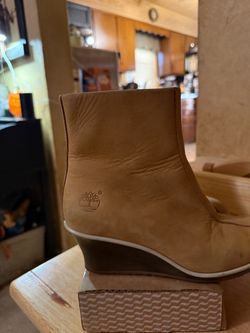 Timberland Leather Wedge Ankle Boots