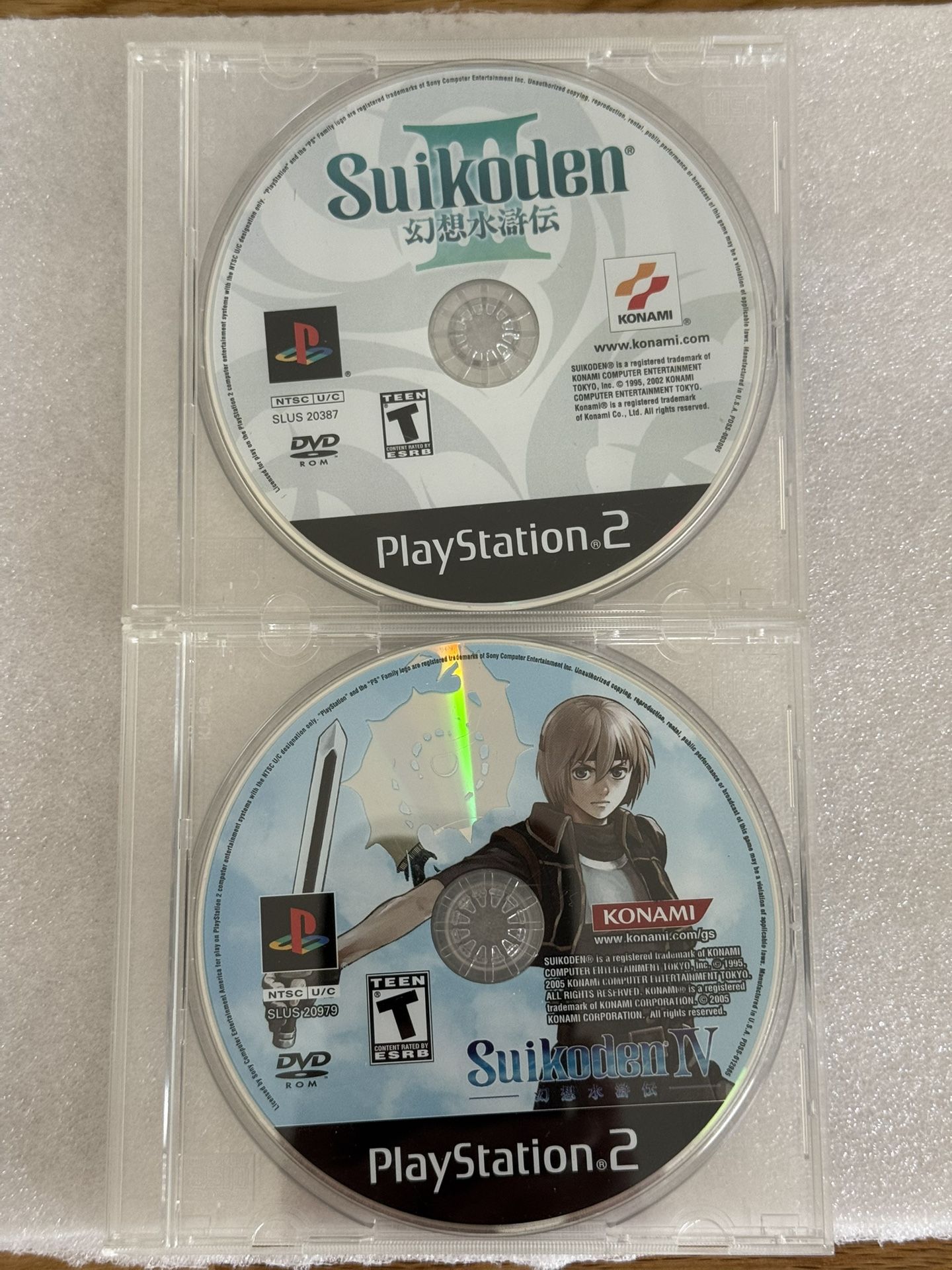 PS2 PlayStation 2 Video Games Suikoden 3 & 4 