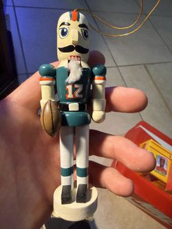 Rare And Collectable Vintage Miami Dolphins Christmas Tree Ornament
