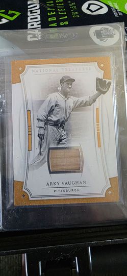 Arky Vaughan National Treasures Bat Relic Card /49
