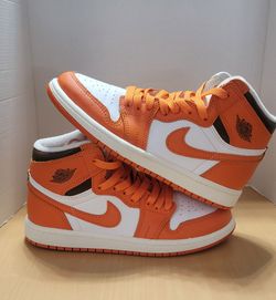 Nike Air Jordan 1 Retro High Orange Sneakers Youth 3Y