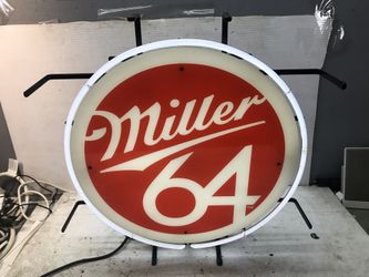 Miller 64 beer neon sign
