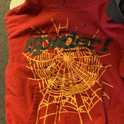 Red And Yellow Sp5der Hoodie 