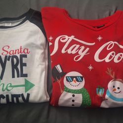 Size 10T  PJ  Dear Santa , Size LG Stay Cool Sweatshirt