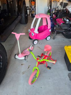 Toddler bicycle,scooter and car