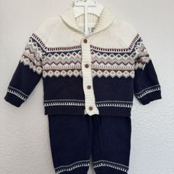 Janie And Jack,Cardigan & Pants, 3-6 Months 