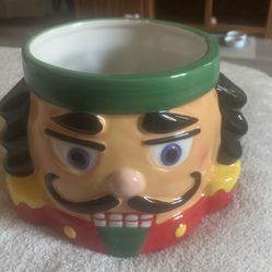 Member's Mark Holiday Cookie Jar missing lid 6"tall 7"wide 