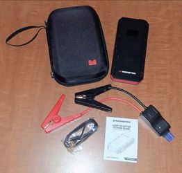 Monster Car Jump Starter & 8000mAh Power Bank w/ Case - NEW