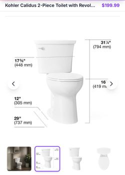 Kohler Calidus 2-Piece Toilet w/ Revolution 360 Flush – New Open Box