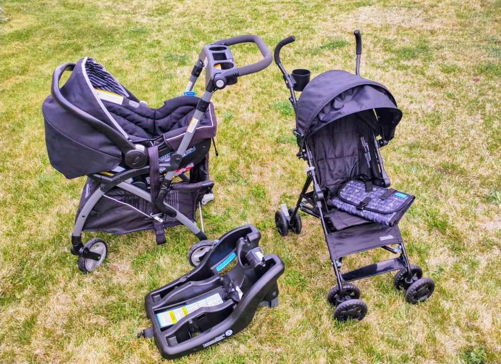 Graco Car Seat Stroller, Kolcraft Small Fold Up Stroller With Kopi Changing Pad/ Organizer