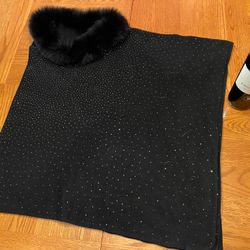 Genuine Fox Fur Poncho 