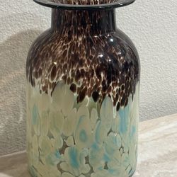 Gorgeous! Large Art Glass Vase – Hand-Blown Style, Approx. 18” Tall
