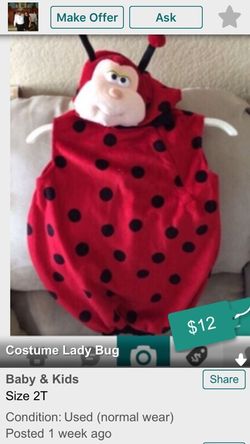 Costume Lady bug