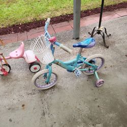 STILL available Trike And Bike With 14" Wheels