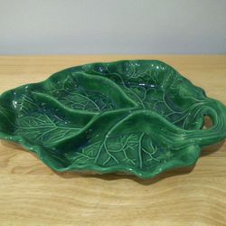 Vintage Ceramic Leaf Dish Serving Tray