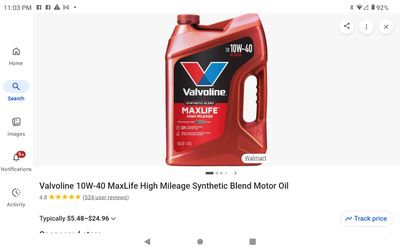 Valvoline  Motor oil  10-40  w