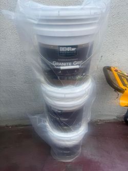 5 Gal. Tan Granite Grip Decorative Flat Interior/Exterior Concrete Floor Coating 3 galons