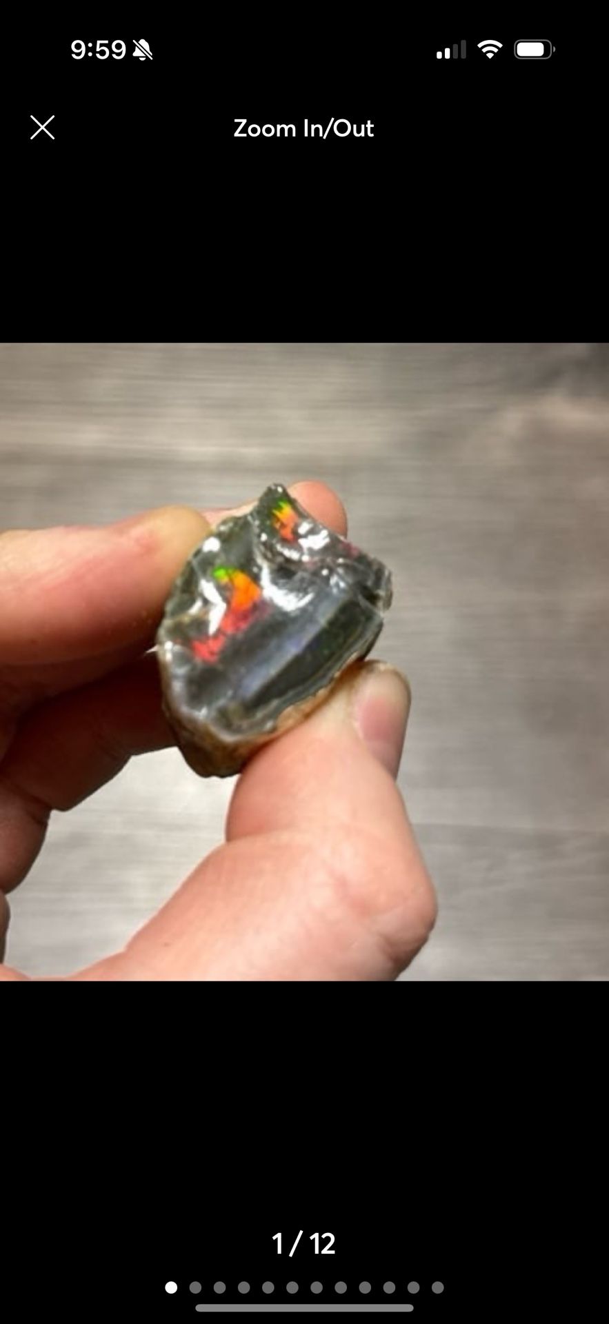 Large black opal