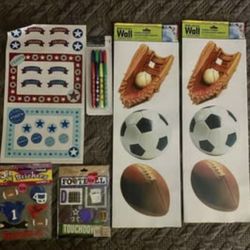 Sports themed bedroom decor/scrapbooking
