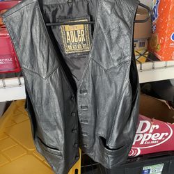 leather vest size large