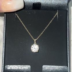 18k Plated Moissanite Necklace
