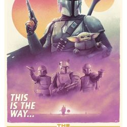Tom Walker "This Is The Way (The Mandalorian)" Holiday Special Variant Poster Screen Print