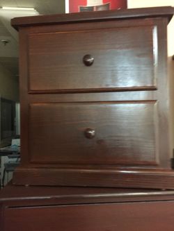 Brown pinewood night stand