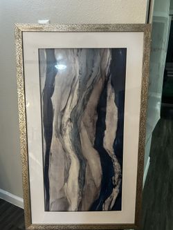 37” x 22” Framed Ocean Artwork -Amazing Condition!
