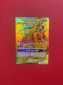 Pokemon Card TCG reshiram and charizard tag team gold