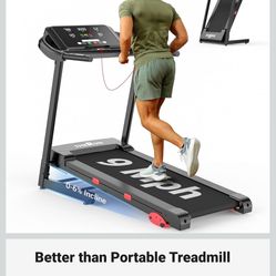 THERUN Home Treadmill with Incline Adjust, 3.0 HP Treadmill, Heart Rate Monitoring, Wider Running Belt