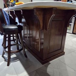 Kitchen Island and 2 Chairs