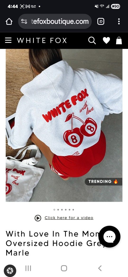 White FOX Brand New With Tags